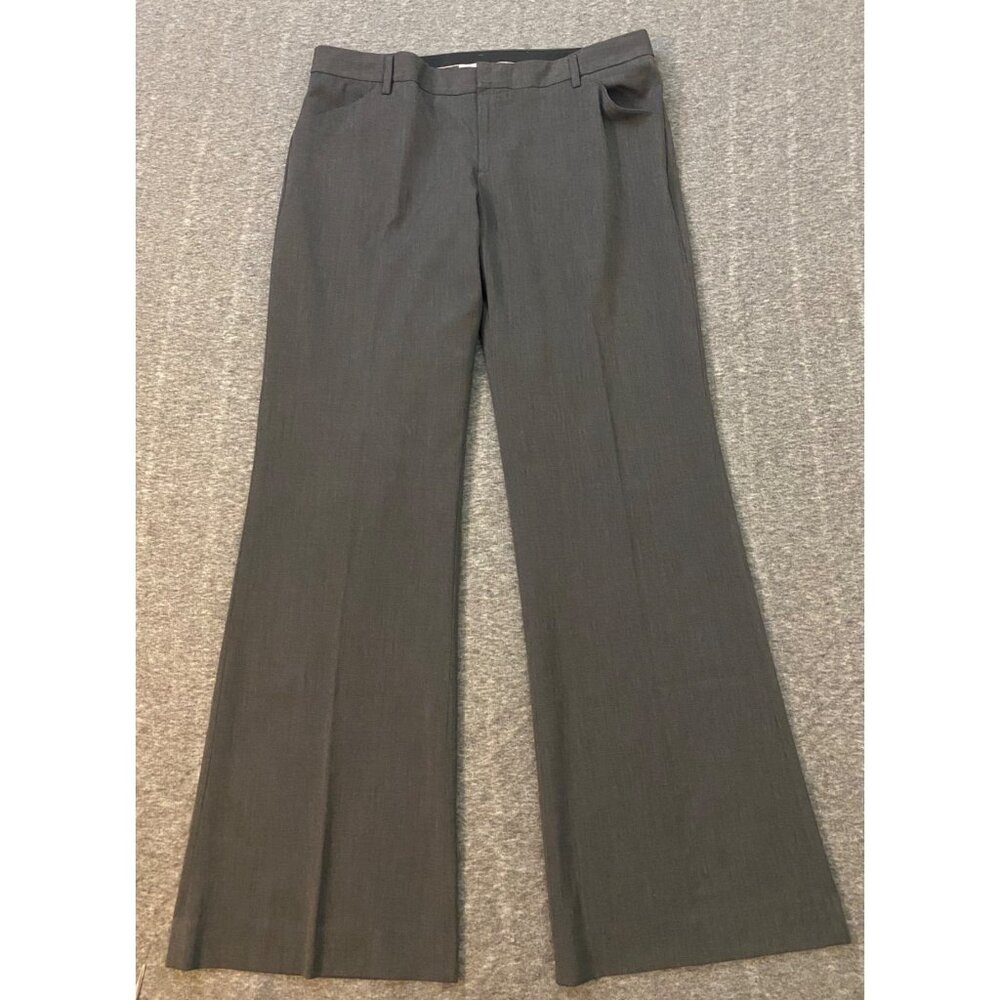 Gap Womens Perfect Trouser Size 12R Stretch Gray Dress Pants Mid Rise 33" Inseam